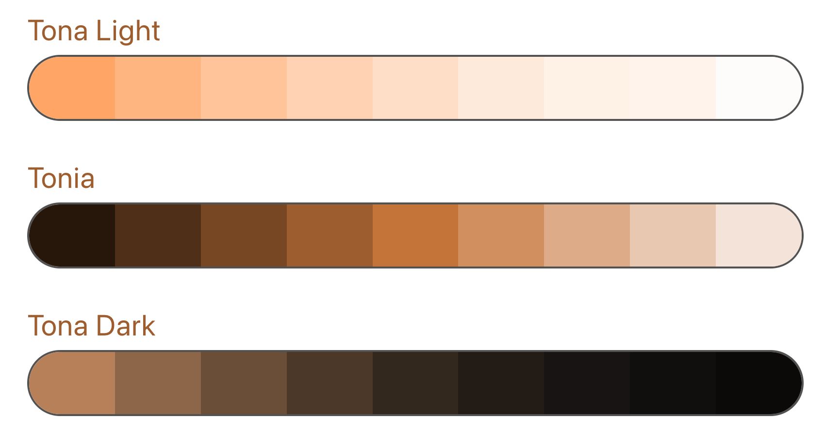 A small sample of my custom swatch system